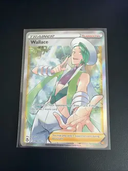 Pokemon TCG Wallace 194/195 Silver Tempest Full Art Card NM - Image 1