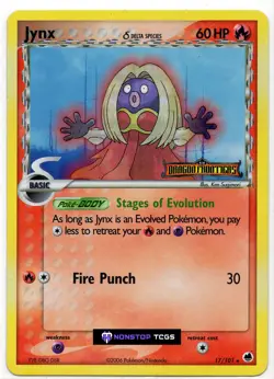 Jynx Delta Species 17/101 Pokemon TCG Dragon Frontiers Reverse Holo Stamped - Image 1