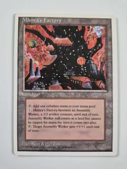 Mishra's Factory+Winter Orb-4th Edition 1995 MTG Vintage Old School LP Condition - Image 1