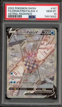 Pokemon Origin Forme Palkia V Astral Radiance Full Alt Art #167 PSA 10 Gem Mint - Image 1