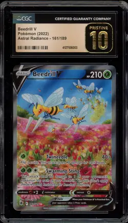 Pokemon Beedrill V Astral Radiance Full Alt Art #161 CGC 10 Pristine - Image 1