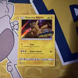 Pokemon TCG Detective Pikachu SM170 Movie Stamped Promo Holo Card NM/M Condition - Image 1