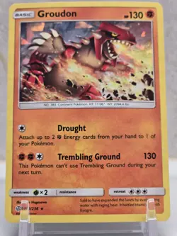 Pokemon Groudon 113/236 Cosmic Eclipse Cracked Ice Deck Exclusive Promo TCG Card - Image 1