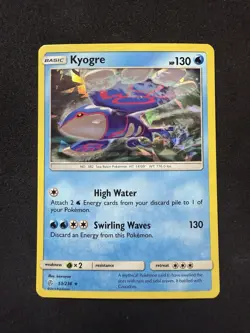Kyogre 53/236 Cosmic Eclipse Cracked Ice Holo Promo Pokemon Card Near Mint - Image 1