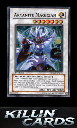 1st Edition Arcanite Magician CRMS-EN043 Super Rare Crimson Crisis YuGiOh Card N - Image 1