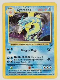 Pokemon Card Gyarados 7/130 Holo Rare LP - Image 1