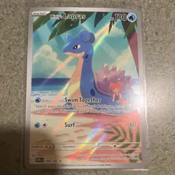 Pokemon Misty's Lapras Illustration Rare Holo Card 194/182 Sv10 Destined Rivals - Image 1