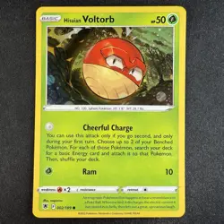 Pokemon TCG Hisuan Voltorb SWSH Astral Radiance 002/189 Cosmos Holo Promo Card - Image 1
