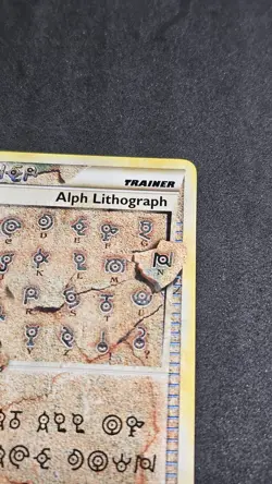 Alph Lithograph Trainer FOUR Pokemon Card 2010 HGSS Unleashed NM/EXC - Image 4