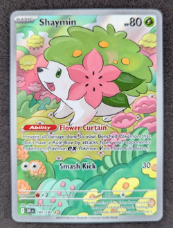 Pokemon Cards Shaymin 185/182 Destined Rivals Illustration Rare NM - Image 1