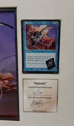 Magic the Gathering Rethink MTG ART PRINT 10/500 - with Signed Artist Proof card - Image 3