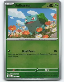 Bulbasaur #001/132 Reverse Holo Pokemon Card ME01: Mega Evolution - Image 1