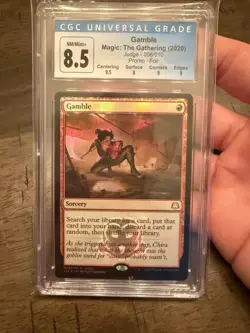 Gamble Judge Foil 2020 Mtg Graded 8.5 - Image 1