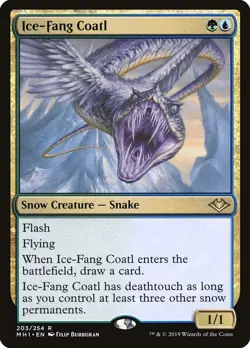 Foil Ice-Fang Coatl Modern Horizons LP 203 - Image 1