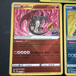 Pokemon Go TCG Radiant Charizard, Radiant Venusaur, Radiant Blastoise - Bundle - Image 3