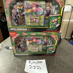 X2 Pokemon Mega Venusaur ex Premium Collection. New, Sealed - Image 1