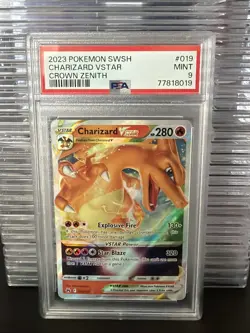 2023 Pokemon Crown Zenith CHARIZARD Vstar PSA 9 - Image 1