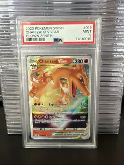 2023 Pokemon Crown Zenith CHARIZARD Vstar PSA 9 - Image 2