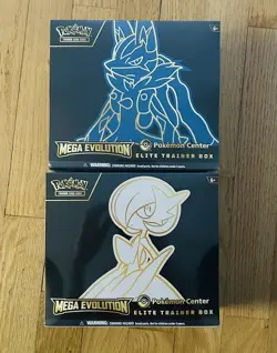 Pokemon Mega Evolution Pokemon Center Elite Trainer Box ETB Set of 2 Sealed - Image 1