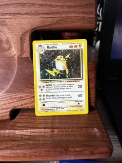 Raichu 14/102 - Base Set Unlimited Pokemon WotC Holo Rare Pokemon TCG - Image 2