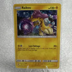 Pokemon Raikou 79/214 Lost Thunder Cracked Ice Holo TCG Card - Image 1
