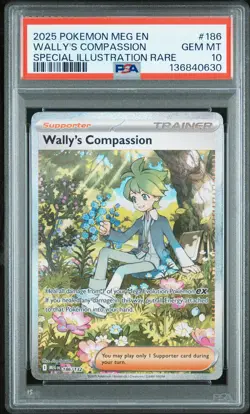 2025 POKEMON MEG SPECIAL ILLUSTRATION RARE #186 WALLY'S COMPASSION PSA 10 - Image 1