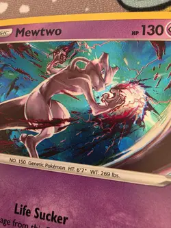 Pokemon TCG Mewtwo 056/172 Cosmos Holo Rare Promo Mew V Box NM Brilliant Stars - Image 3