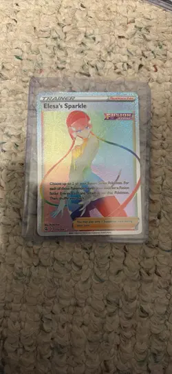 Pokemon Elesa's Sparkle 275/264 Fusion Strike Secret Rare Trainer Holo Full Art - Image 1