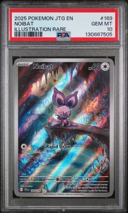 Noibat Illustration Rare Pokemon Jtg En-Journey Together 169/159 PSA 10 - Image 1