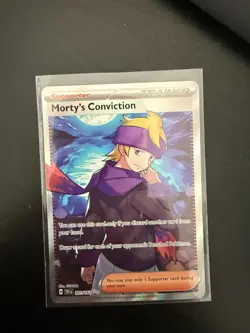 Pokemon TCG Morty's Conviction 201/162 Temporal Forces Full Art Holo Near Mint - Image 1