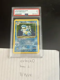 1999 Pokemon Blastoise 2/102 Holo Rare PSA 5 Base Set Original Vintage - Image 1