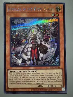 YUGIOH ASTELLAR OF THE WHITE FOREST ASIA ENGLISH INFO-AE013 SECRET RARE - Image 1