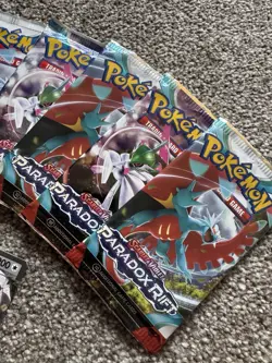 Pokemon TCG Paradox Rift Opened Booster Pack Bulk Bundle X9 - Image 3