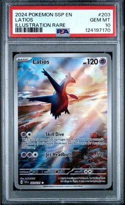 PSA 10 Latios 203/191 Pokemon Scarlet Violet Surging Sparks Illustration Rare - Image 1