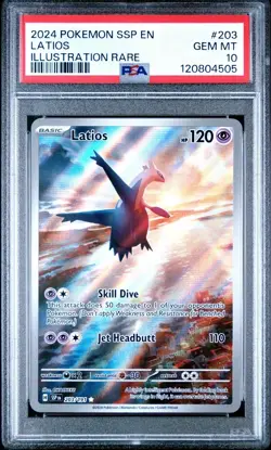 PSA 10 Latios 203/191 Pokemon Scarlet Violet Surging Sparks Illustration Rare - Image 1