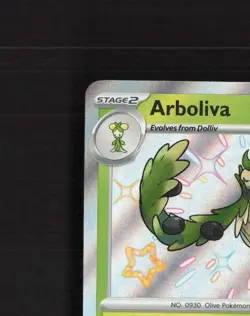 Arboliva 104/091 SV: Paldean Fates Shiny Holo Rare Pokemon Card NM - Image 3