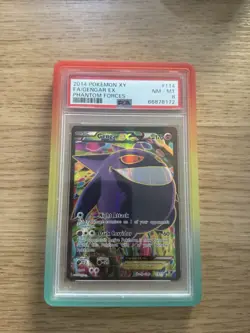 2014 Pokemon XY Phantom Forces Gengar EX FA Full Art #114/119 PSA 8 - Image 1