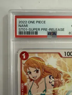 2022 ONE PIECE SUPER PRE RELEASE ST01-007 NAMI PSA 10 GEM MINT - Image 3