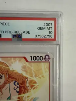 2022 ONE PIECE SUPER PRE RELEASE ST01-007 NAMI PSA 10 GEM MINT - Image 4