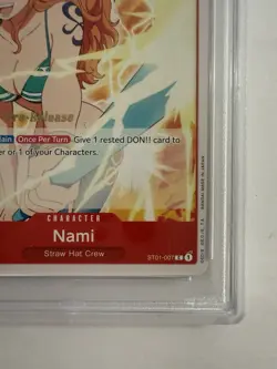 2022 ONE PIECE SUPER PRE RELEASE ST01-007 NAMI PSA 10 GEM MINT - Image 5