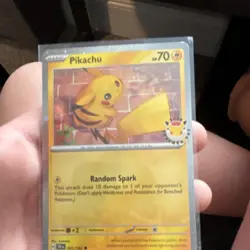 Pokemon Pikachu (Cosmo Holo) Promo Card 051/162 2026 Pokemon day - Image 1