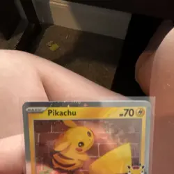 Pokemon Pikachu (Cosmo Holo) Promo Card 051/162 2026 Pokemon day - Image 5