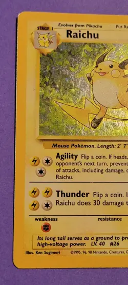 Raichu 14/102 Base Set Holo Rare Pokemon Card Unlimited 1999 - Image 5