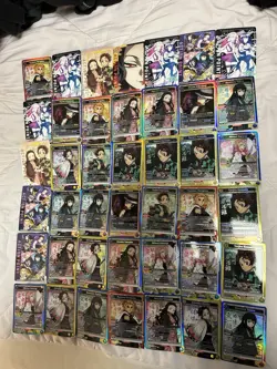 Union Arena Demon Slayer SR And Action Point Card Lot - Image 1