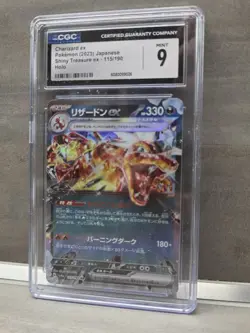CGC 9 Charizard ex 115/190 RR Shiny Treasure ex sv4a Pokemon Card / PSA / Glurak - Image 1