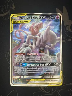 Mewtwo & Mew GX SM191 Promo Holo Tag Team Pokemon TCG Rare NM Card - Image 1