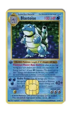 Blastoise 1st Edition Credit Card Skin Decal Pokemon - Image 1