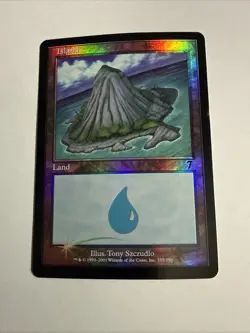 Magic the Gathering MTG Card: Island FOIL 332/350 Seventh 7th Edition Rare! - Image 1