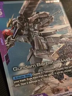 GUNDAM CARD GAME, GD03-050 GUNDAM BARBATOS LUPUS (LR) FOIL CARD - STEEL REQUIEM - Image 2