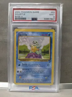 Vintage Pokemon Card Base Set II 2 Squirtle 93/130 2000 PSA 9 Mint / Schiggy - Image 1